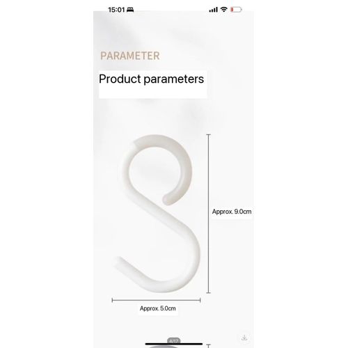 Difficile De Retirer Les Crochets En Forme De S,9cm,2 Pices,Blanc - Type White-L #A