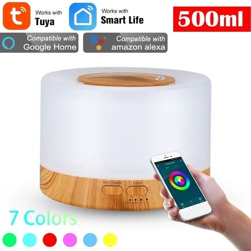 Diffuseur d'armes intelligent pour la maison,humidificateur d'huiles essentielles,allergique avec Tuya,Alexa et Google Home,500ml - Type Smart B-500ml-EU Plug
