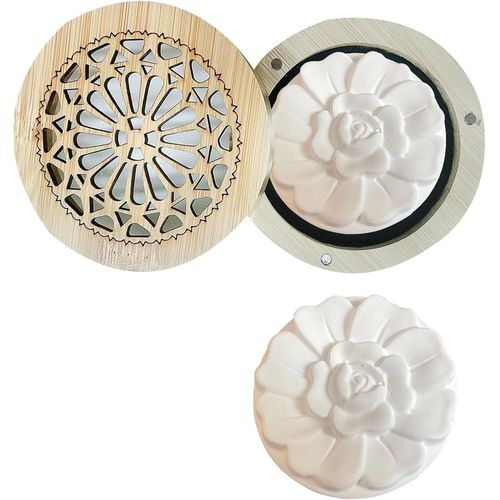 Diffuseur D'huile Essentielle en pltre Diffuseur Parfum Maison Diffuseur de Parfum Diffuseur en pltre Aucune Huile ajoute DIY Salon Chambre Salle de Bains Voiture Diffuseur avec Bote en Bois