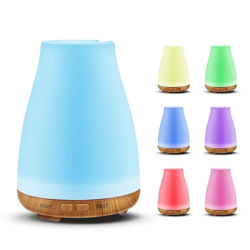 Diffuseur D'huiles Essentielles 100 Ml, Diffuseur D'aromathrapie lectrique Avec 7 Lumires Led Colores Pour Chambre, Bureau, Maison, Cuisine, Yoga 10 X 14 Cm