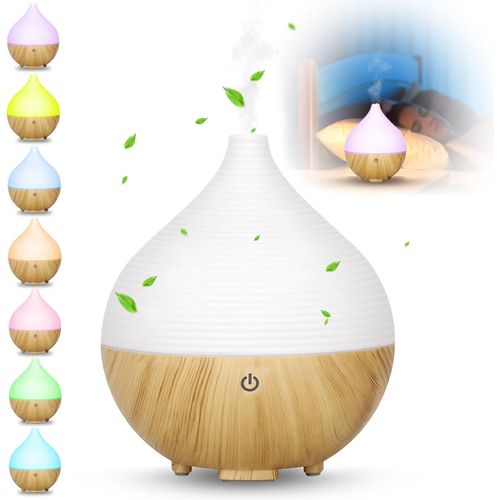 Diffuseur D'huiles Essentielles,160ml Arme Diffuseur Ultrasonique,Diffuseur Avec Arrt Automatique,Cble Usb,7 Led Couleurs,Diffuseur D'armes D'humidification  Grains De Bois.