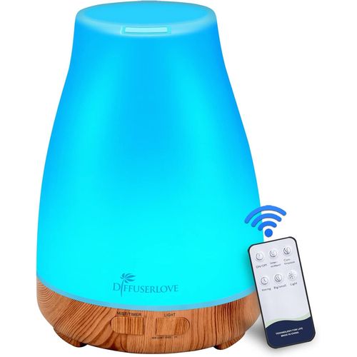 Diffuseur D'huiles Essentielles 300ml Diffuseur D'aromathrapie Electrique Avec 7 Lumires Led De Couleur Et Arrt Automatique Sans Eau Pour Chambre  Coucher, Bureau, Maison, Cuisine, Yoga