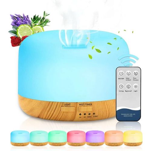Diffuseur D'huiles Essentielles, 450ml Humidificateur D'aromathrapie  Ultrasons, Fte Des Mres Cadeau Maman Femme, Diffuseur Aromathrapie Electrique Avec Timer Et Contrle Bureau/Salon/Yoga