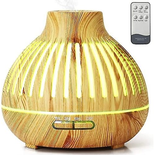 Diffuseur D'huiles Essentielles lectrique, Humidificateur D'air 400 Ml, Diffuseur D'huiles Essentielles Avec Tlcommande, 4 Minuteries, 8 Couleurs De Lumires, Diffuseur De Parfum Pour La Maison,
