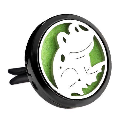 Diffuseur D'huiles Essentielles En Acier Inoxydable, Dsodorisant De Voiture, Mdaillon De Parfum, Pendentif Grenouille, Bijoux  Clip, Arme Noir Brillant, Mode