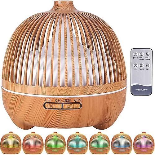 Diffuseur D'huiles Essentielles, Humidificateur Ultrasonique De 550 Ml, Diffuseur D'aromathrapie Avec Lumires Led lectriques  7 Couleurs, Super Silencieux, Pour La Maison Et Le Bureau.