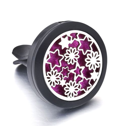 Diffuseur De Dsodorisant De Voiture En Acier Inoxydable Noir, Mdaillon D'aromathrapie, Sortie De Parfum D'huile Essentielle, Pendentif Accept, Personnalis