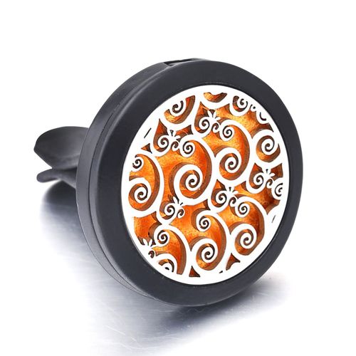 Diffuseur De Dsodorisant De Voiture En Acier Inoxydable Noir, Mdaillon D'aromathrapie, Sortie De Parfum D'huile Essentielle, Pendentif Accept, Personnalis