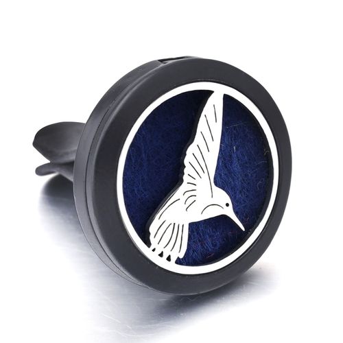 Diffuseur De Dsodorisant De Voiture En Acier Inoxydable Noir, Mdaillon D'aromathrapie, Sortie De Parfum D'huile Essentielle, Pendentif Accept, Personnalis