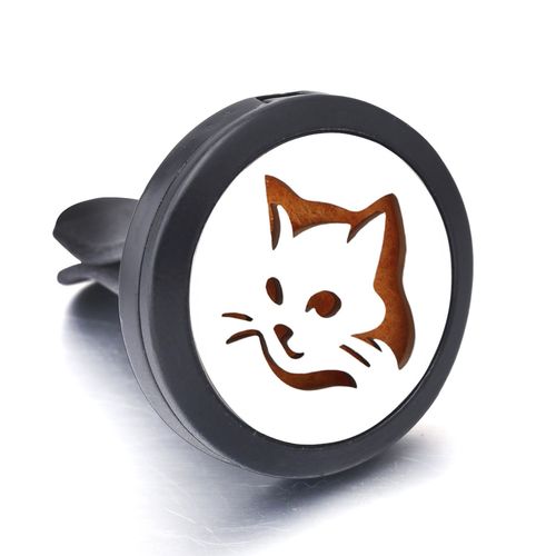 Diffuseur De Dsodorisant De Voiture En Acier Inoxydable Noir, Mdaillon D'aromathrapie, Sortie De Parfum D'huile Essentielle, Pendentif Accept, Personnalis