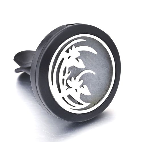 Diffuseur De Dsodorisant De Voiture En Acier Inoxydable, Signe Du Zodiaque Noir, Clip Mdaillon D'aromathrapie, Huile Essentielle, Pendentif Douze Constellations