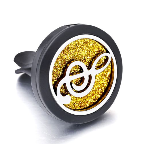 Diffuseur De Dsodorisant De Voiture En Acier Inoxydable, Signe Du Zodiaque Noir, Clip Mdaillon D'aromathrapie, Huile Essentielle, Pendentif Douze Constellations