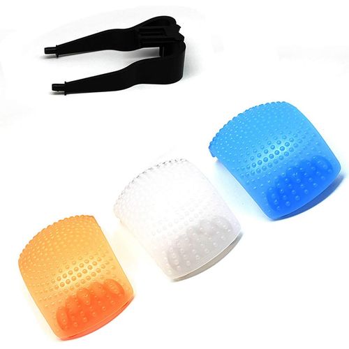 Diffuseur De Flash Avec Filtres Orange, Blanc Et Bleu Roux Universel Convient  La Plupart Des Modles D'appareils Photo Il Peut tre Ajust Pour liminer Efficacement Les Ombres.[Gop6255571]