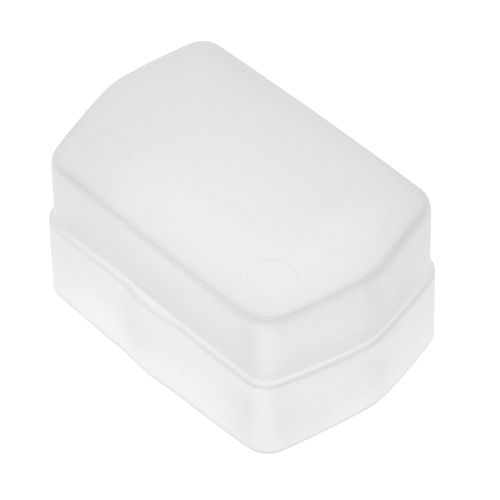Diffuseur de flash vhbw compatible avec Yongnuo YN-560S, YN-565EX, YN-560III, YN-560IV, YN-560, YN-560II Flash, Appareil photo - Plastique Blanc, Transparent