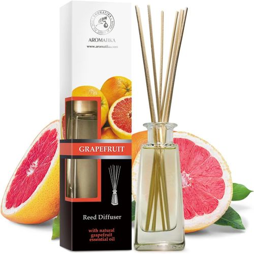 Diffuseur De Parfum  Btonnets Pamplemousse  Huile De Pamplemousse Essentielle Naturelle 100ml - Diffuseur De Parfum  Btonnets - Kit Diffuseur Cadeau Avec 10 Btonnets De Bambou
