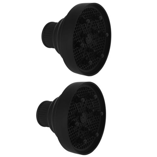 Diffuseur de sche-cheveux pliable universel, accessoire de rve, portable, de voyage, design pliable, s'adapte  la plupart des sche-cheveux, noir, 2 pices