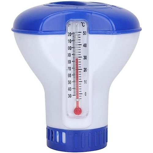 Diffuseur Flottant Grand Modle, Distributeur De Chlore, Distributeur Flottant De Chlore 5 Pouces Piscine Avec Thermomtre Pilule Flotantes Pilule Piscine Romantique Dsinfection Applicateur