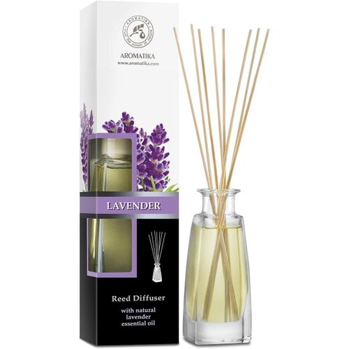 Diffuseur Parfum Aux Huile Essentielle Lavande 100ml - Naturel Fragrance Frache Et Durable - Kit Diffuseur Cadeau Avec 10 Btonnets De Bambou - Meilleur Pour Aromathrapie
