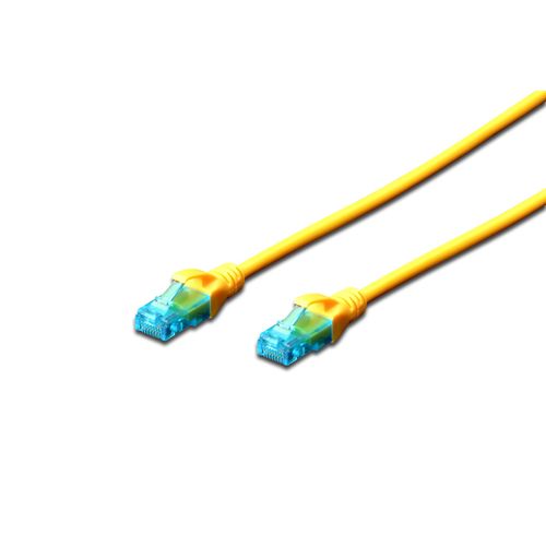 DIGITUS Cble patch RJ45 CAT 5e U-UTP PVC non blind 4x2 awg 26/7  Jaune 3 m