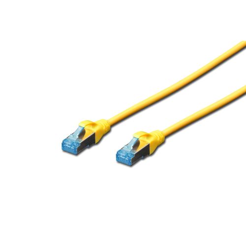 DIGITUS Cble patch RJ45 PVC AWG 26/7 CAT 5e SF/UTP Blind Bt Bleu 3 m Jaune