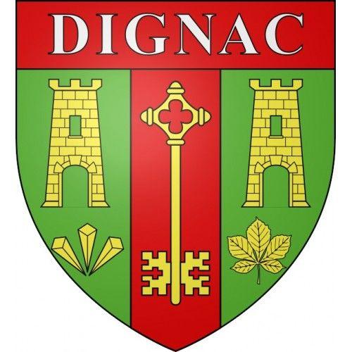 Dignac 16 Ville Stickers Blason Autocollant Adhsif - 4 Cm