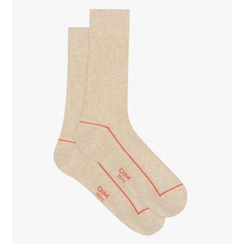 Dim Chaussettes Homme En Coton Ctel Beige  Liser Color Dim Mode