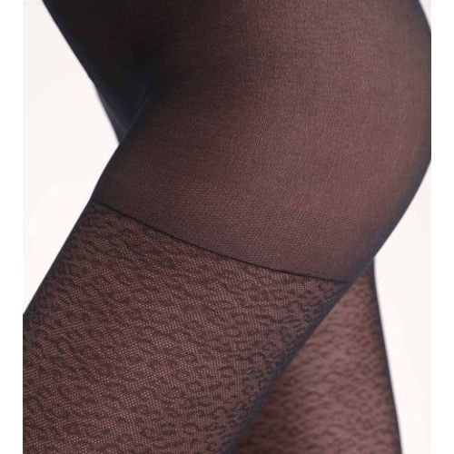 Dim Collant Noir  Motif Lopard Dim Style