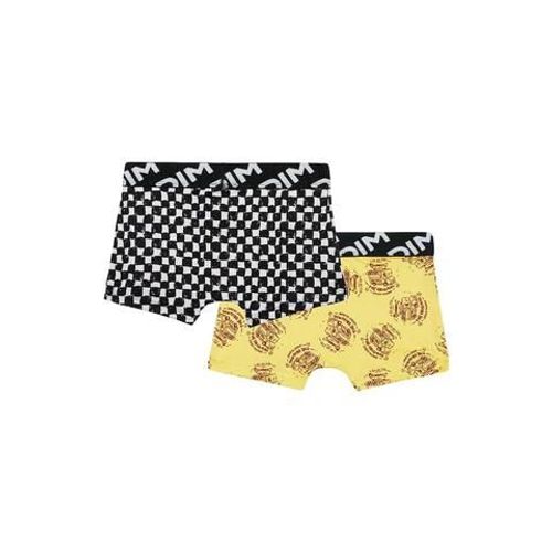 Dim Lot De 2 Boxers Garons En Microfibre Recycle Motif Damier Dim Micro