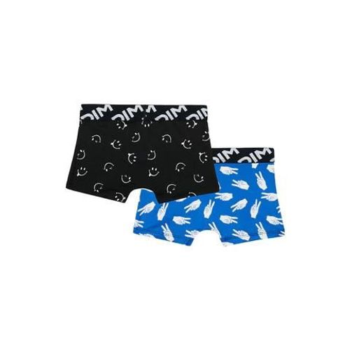 Dim Lot De 2 Boxers Garons En Microfibre Recycle Motif Peace Dim Micro