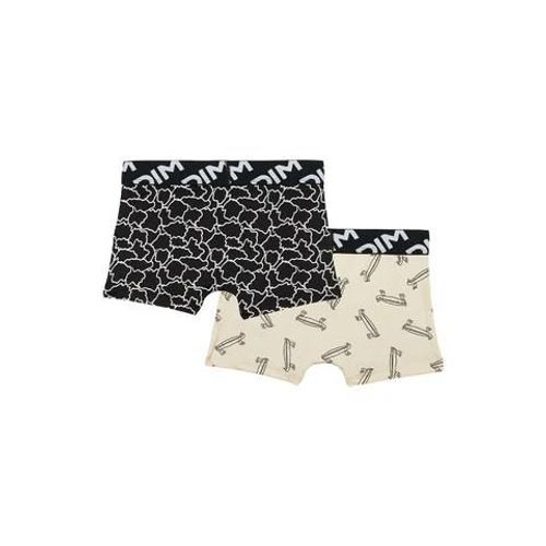 Dim Lot De 2 Boxers Garons En Microfibre Recycle Motif Skate Dim Micro