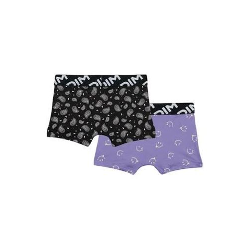 Dim Lot De 2 Boxers Garons En Microfibre Recycle Motif Smiley Dim Micro