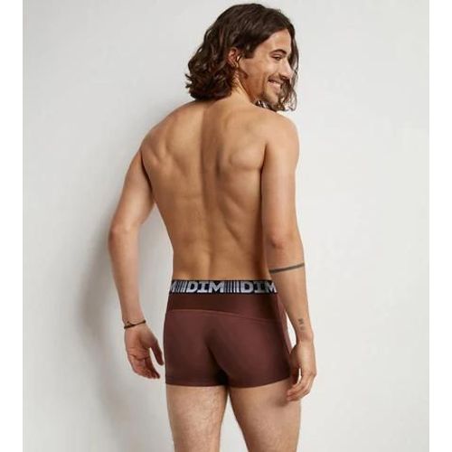 Dim Lot De 2 Boxers Homme Respirants Coton Et Lycra Kaki 3d Flex Air