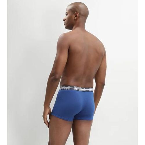 Dim Lot De 3 Boxers Bleu Noir Coton Stretch Ceinture Colore Dim Powerful