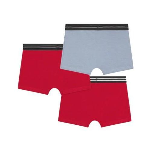 Dim Lot De 3 Boxers Garon En Coton Stretch Rouge Bleu Ecodim