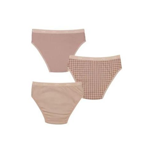 Dim Lot De 3 Culottes Fille En Coton Stretch Mauve Motif Vichy Les Pockets