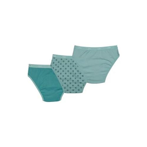 Dim Lot De 3 Culottes Fille En Coton Stretch Vert D?Eau  Pois Les Pockets