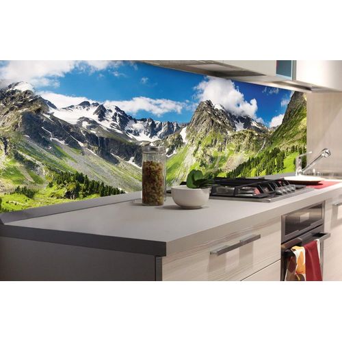 Dimex Sticker Crdence - Cuisine Montagnes 180 X 60 Cm | Mur Arrire De La Cuisine