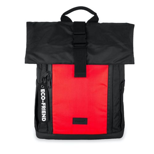 Dingbats* Sac  Dos Rolltop 25l - Compartiment Ordinateur Portable 15 Pouces - Fabriqu  Partir De Bouteilles Recycles - lgant Et Durable - Volcan
