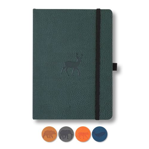 Dingbats* Wildlife Soft Cover Carnet De Notes A5 - Green Deer Lign - Bloc Notes Avec Papier Ivoire 100g/M - Journal Intime  Couverture Souple, Compartiment Intrieur, Fermeture lastique