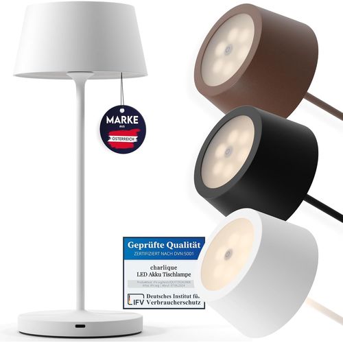 Dinner Light 2-Lampe De Table Design En Blanc- Lumire Led Sans Fil Rechargeable Puissante-Lampe Usb Portable Et Dimmable-Pour L'intrieur Et L'extrieur