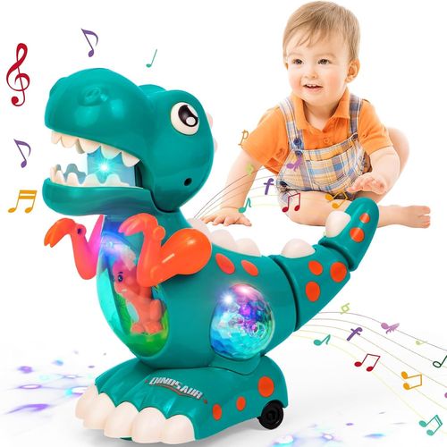 Dinosaures Jouet Bebe 1 2 an, Rampants avec Musique et lumires, Jouet ducatif dveil pour Bb 12 18 24 Mois, Jouet Musical Enfant 1 2 3 an Garon Fille Anniversaire Nol Cadeaux.[G699]