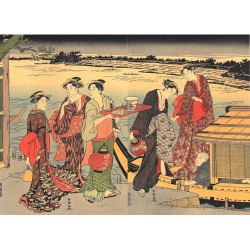 Diptyque D'estampes Japonaises De Katsukawa Shunch 