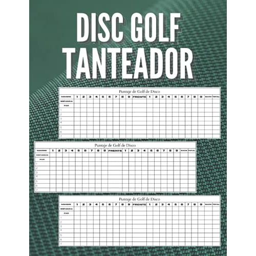 Disc Golf Tanteador 100 Hojas De Puntuación Grandes Cuaderno De