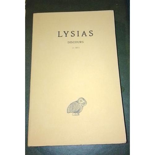 Discours ( I-Xv)   de LYSIAS  Format Beau livre 