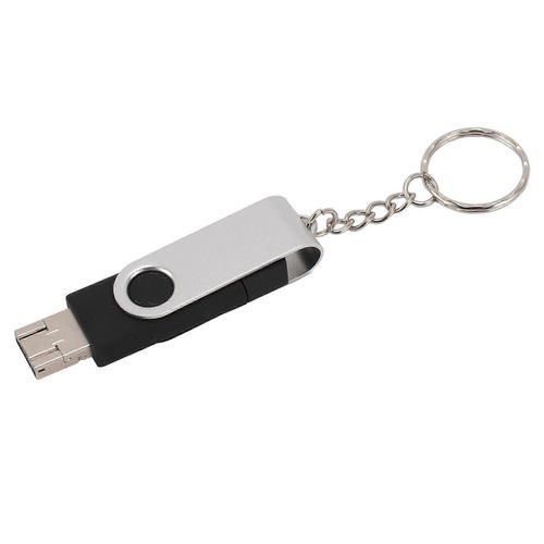 Disque 3 en 1 U USB 2.0 Type C Micro USB Cls USB tanches Universelles Cl USB Portable pour Sauvegarde 128 Go Noir