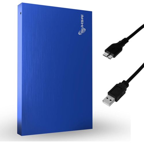 Disque Dur Externe Portable 1 To, Format De Poche 2,5 Pouces Usb 3.0 Disque Dur Externe De Stockage De Donnes, Compatible Avec Pc De Jeu, Mac, Ordinateur Portable, Xbox One, Ps4 (Bleu)[L370]