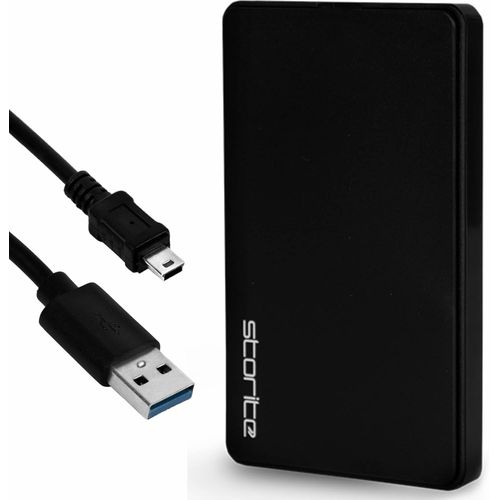 Disque Dur Externe Portable 1To avec USB 2.0, Transfert de donnes Ultra Rapide, Disque Dur Compact Compatible avec PC, Mac, Windows, Ordinateur de Bureau (Noir)