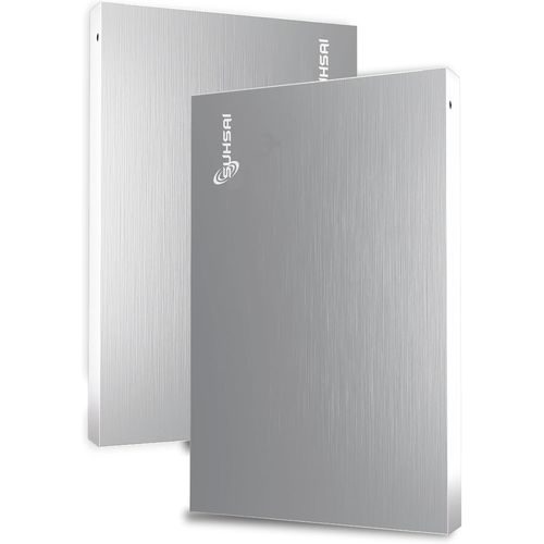 Disque Dur Externe Portable USB 2.0 Disque Dur de Stockage 1 to Disque Dur de Transfert de donnes Haute Vitesse Compatible avec PC, Mac, Windows, Ordinateur de Bureau (Argent)