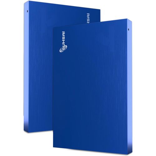 Disque Dur Externe Portable USB 2.0 Disque Dur de Stockage 120 Go Disque Dur de Transfert de donnes Haute Vitesse Compatible avec PC, Mac, Windows, Ordinateur de Bureau (Bleu)