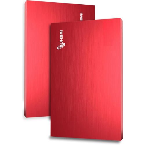 Disque Dur Externe Portable USB 2.0 Disque Dur de Stockage 120 Go Disque Dur de Transfert de donnes Haute Vitesse Compatible avec PC, Mac, Windows, Ordinateur de Bureau (Rouge)